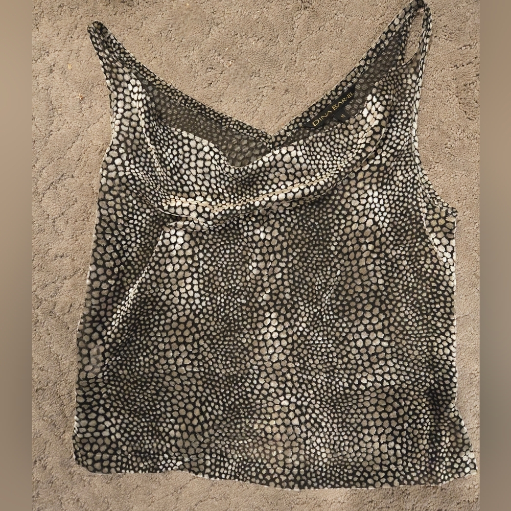 Dina Bar-El Velvet Burnout Cami M EUC